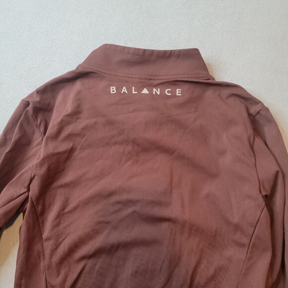 Balance Athletica Cropped Zip Up Jacket Size Medium Brown - Picture 7 of 8